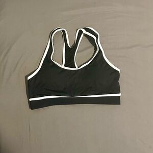 Black and White Sports Bra
